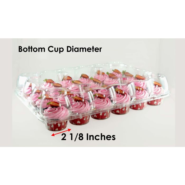 Cupcake Storage Carrier Container Holds 24 Cupcakes or Muffins Great for Parties, Clear