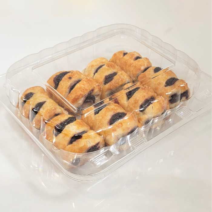 6x5x2 Clear Plastic Hinged Clamshell Containers - 300/Case, Z-TUG-60