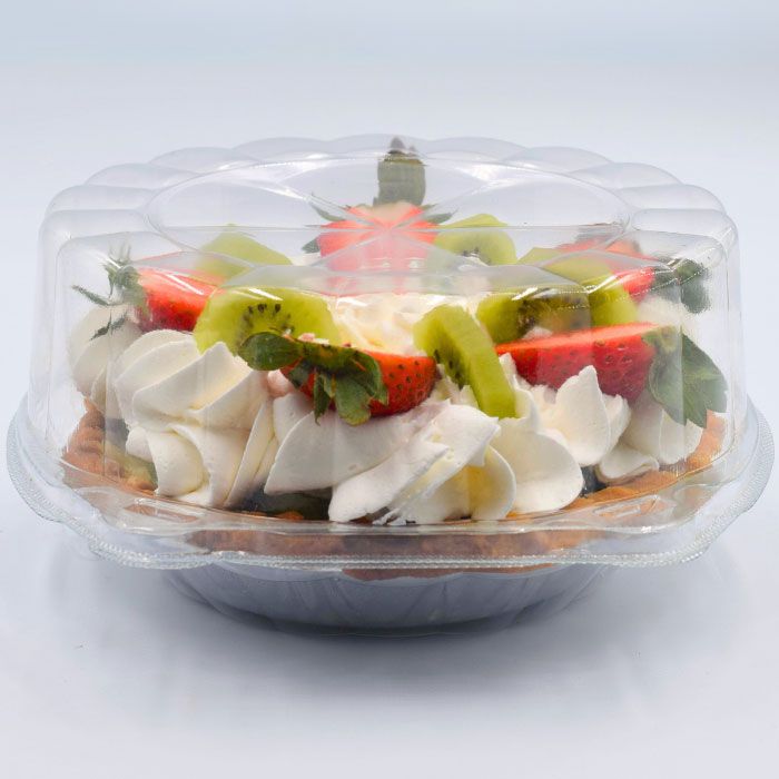 9 Pie Container with Deep Dome - Crystal Clear Heavyweight