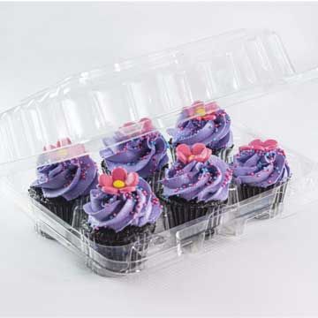 6 Mini Cupcake Container - 50/Pack