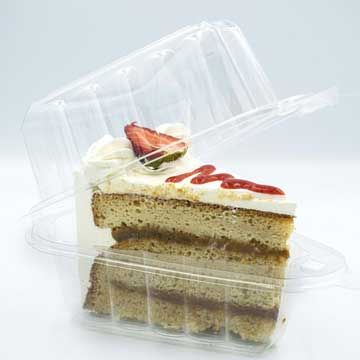 Tall Wedge Cake Slice Container - 50/Pack
