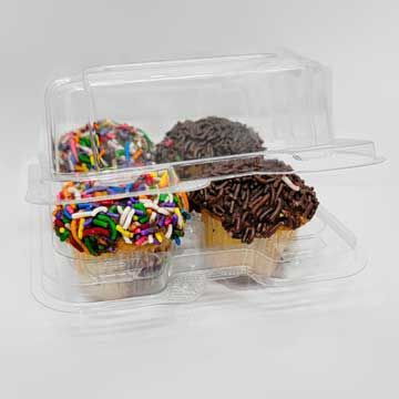 4 Mini Cupcake Container - 200/ Case