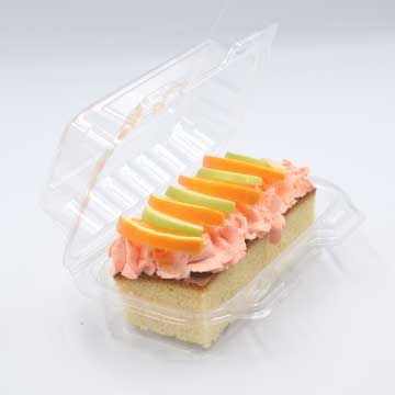 Rectangle Shaped Single Cake Slice Plastic Container – Frans Cake