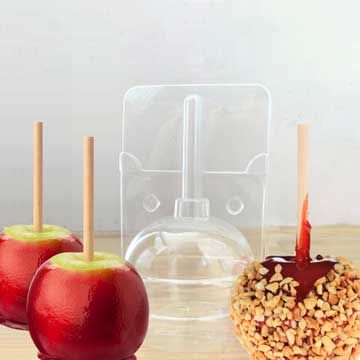 Large Candy Apple Plastic Bubble Container - 600/Case