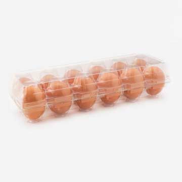 Egg Cartons, clear plastic cartons for Standard Dozen Eggs 160/Case