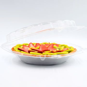 9" Crystal Clear Pie Container Heavyweight Plastic - 125/Case, Z-TUG-P9S