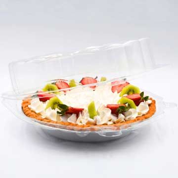 9" Pie Container with Deep Dome - Crystal Clear Heavyweight Plastic - 125/Case