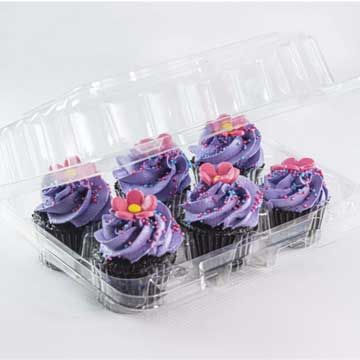 6 Mini Cupcake Container - 200/Case