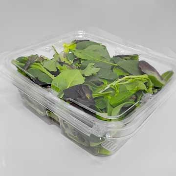 64 oz Tamper Evident Spring Mix Plastic Container - 150/Case