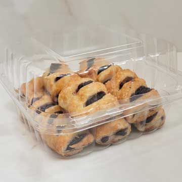 6x6x3 Clear Plastic Hinged Clamshell Containers- 500/Case