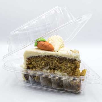 Medium Height Cake Slice Container - 50/Pack