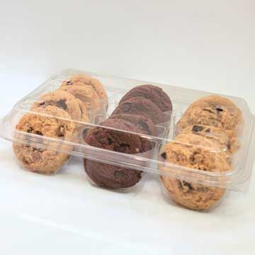 12 Cookie Plastic Container - 200/Case