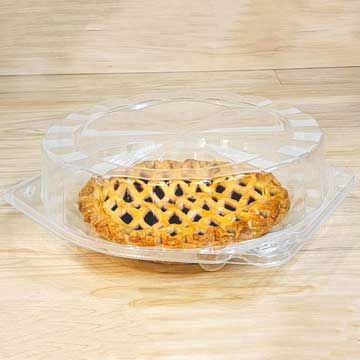 9" Crystal Clear Pie Container Heavyweight Plastic - 125/Case