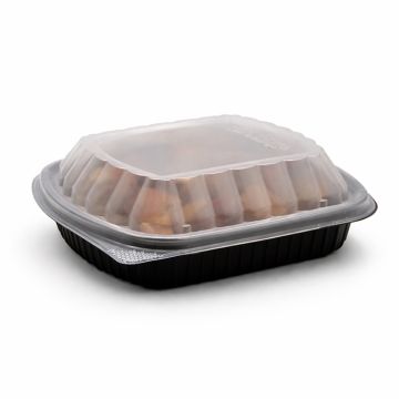 Single Compartment Microwave Container with Lids - 200/Case