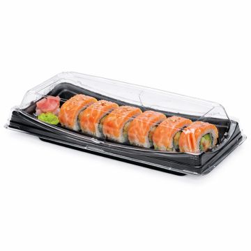 #30 Sushi Container with Lid 9 1/2 x 4 5/8 x 2 1/4 Inches - 300/Case