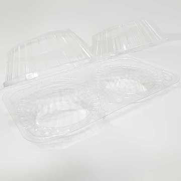 Two 4" pies, tarts, pot pies, or mini quiches plastic containers - 250/Case -