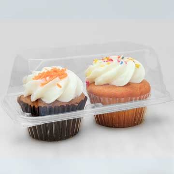 2 Cavity Muffin Container - 250/Case