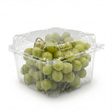3 lb Vented Grape Clamshell Container - 100/Case