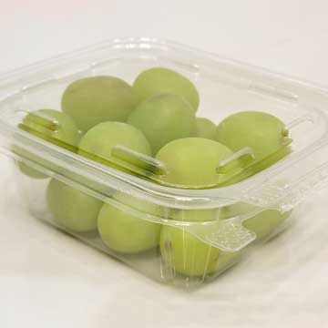 12 oz Tamper Evident Clear Hinged Plastic Container - 240/Case 