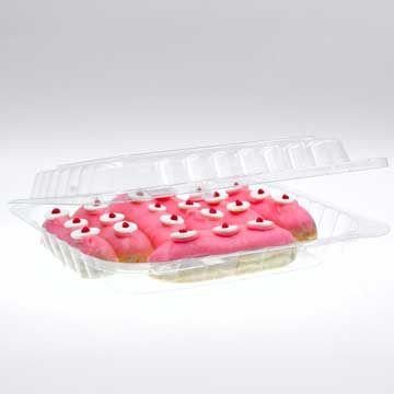 8 x 7 x 2 Inches Clear Plastic Hinged Clamshell Containers - 110/Case