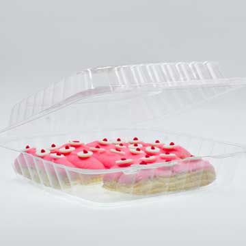 9 Inches Clear Plastic Clamshell - 150 / Case