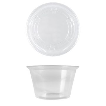 4 oz Portion Cups with Lids - 1225 Combo Case