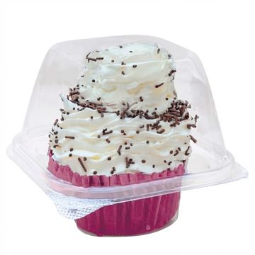 Single Cupcake Container with Square Dome - 400/Case