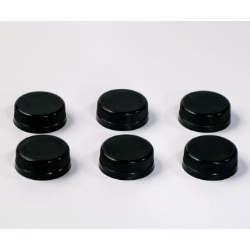 Black DBJ Caps for PET Clear bottles - 2200/Case