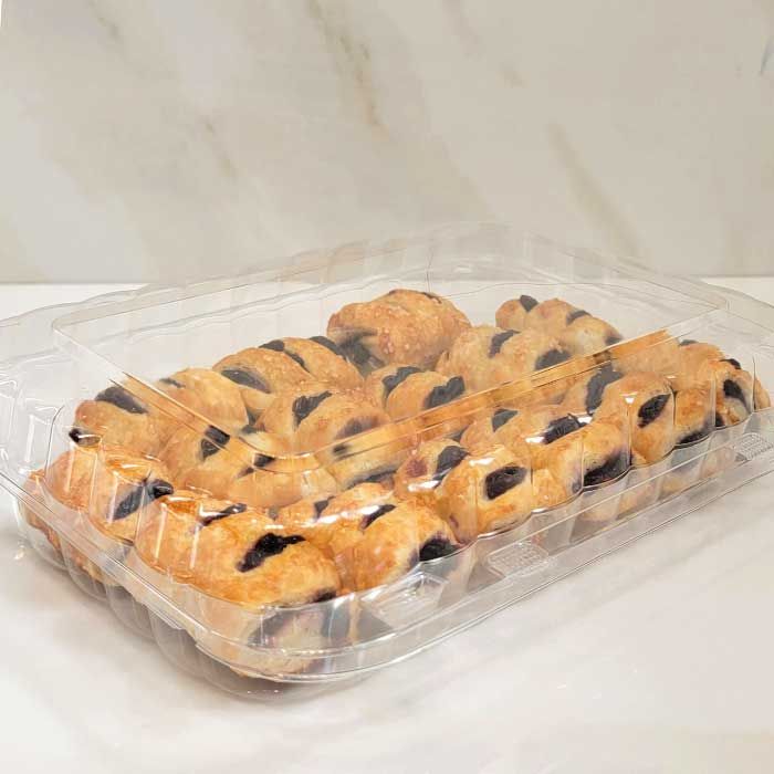 9x6x2 Clear Plastic Hinged Clamshell Containers - 300/Case, Z-TUG-66