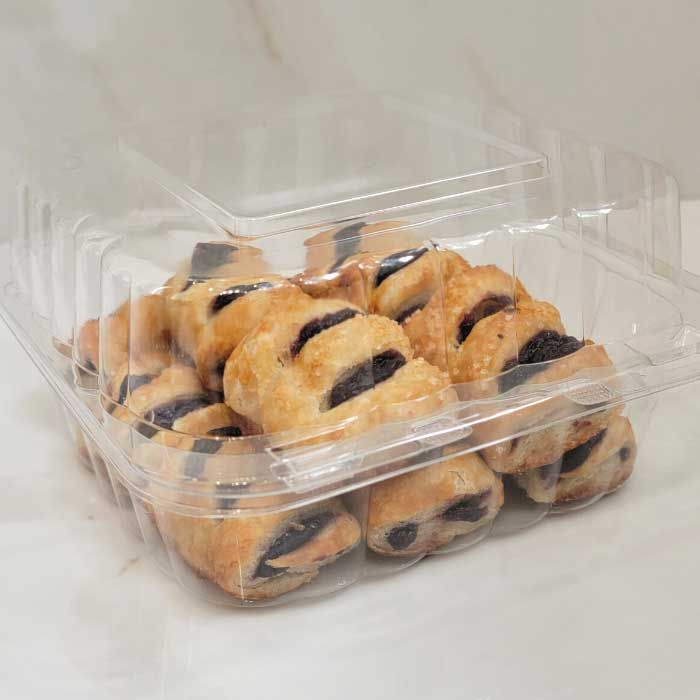 6x6x3 Clear Plastic Hinged Clamshell Containers- 500/Case, Z-TUG-50