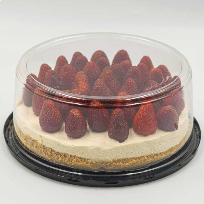 7" Smoothwall Cake Container for a 6'' Cake with Low Dome for Cheesecake - 100/Case, Z-TUG-C8B3