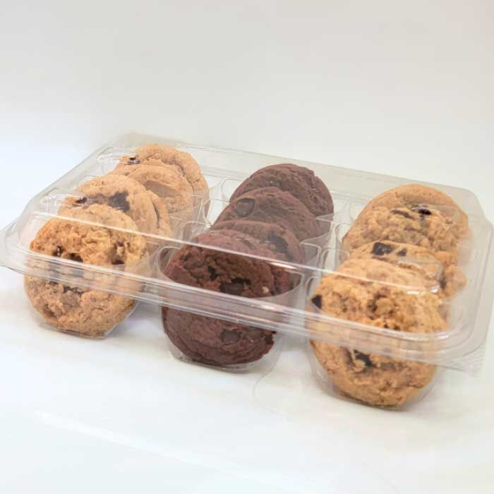 12 Cookie Plastic Container - 200/Case, Z-TUG-2CK12
