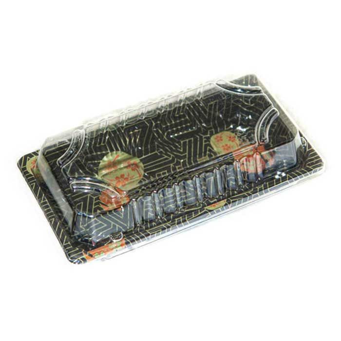 # .6 Sushi Container Base and Lid 6.58 x 3.62 x 1.22" - 600/Case, Z-PCC-CS-06