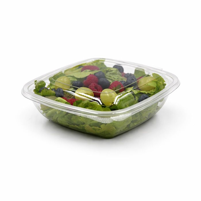 32 oz Wide Shallow Bowl with Hinged Lid - 150/Case, Z-TUG-BWL32