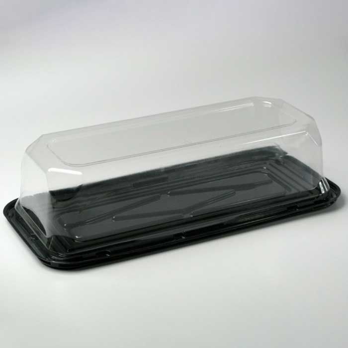 Long Bar Cake Containers 14 x 5.5 x 3.5" - 30/Case, Z-TUG-14x6x4-BAR-30