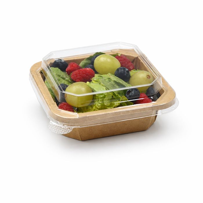 22 oz Paper Container with Clear Lid  5x5x2.25"-300/ Case, Z-TUG-TW990