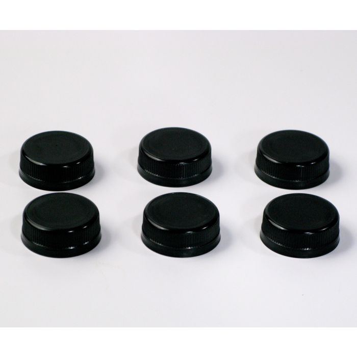 Black DBJ Caps for PET Clear bottles - 2200/Case, Z-DBJ-BLACKPET