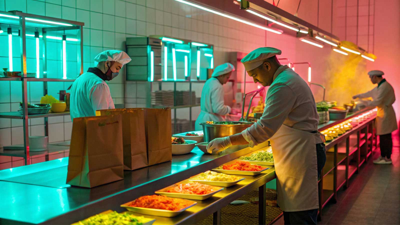Bright and Neon Ghost Kitchen
