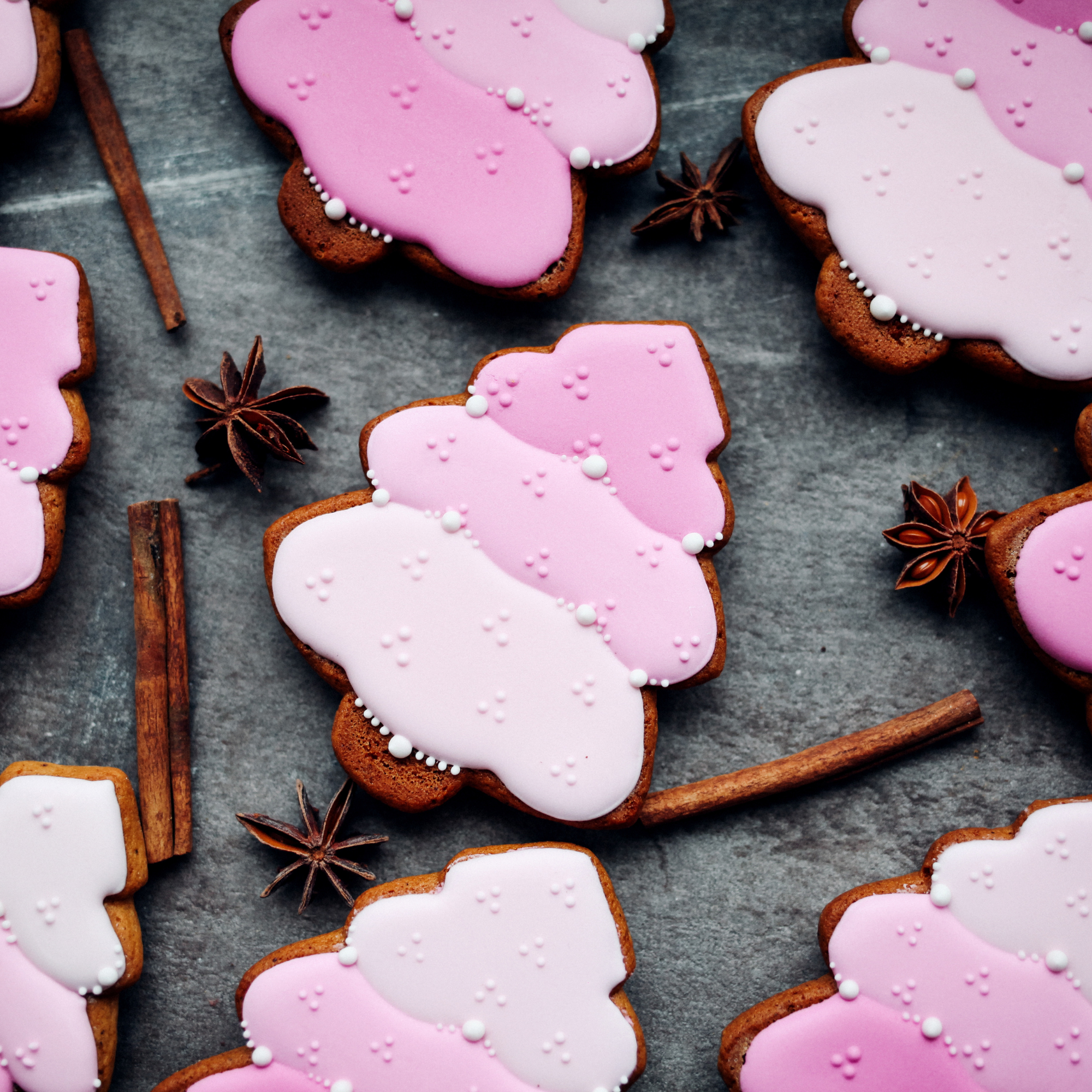 cookies covered in royal icing