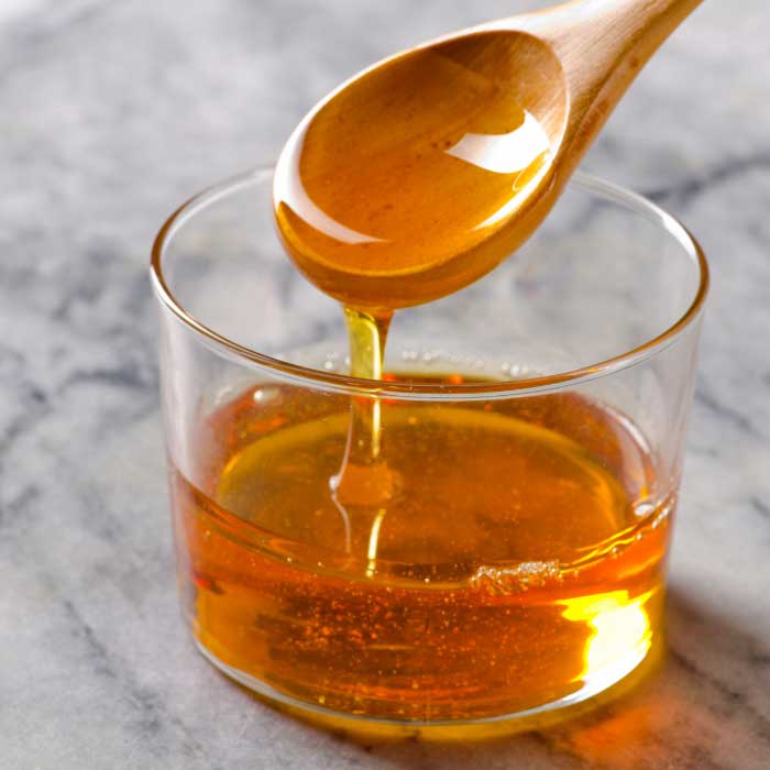 syrup sticking to spoon