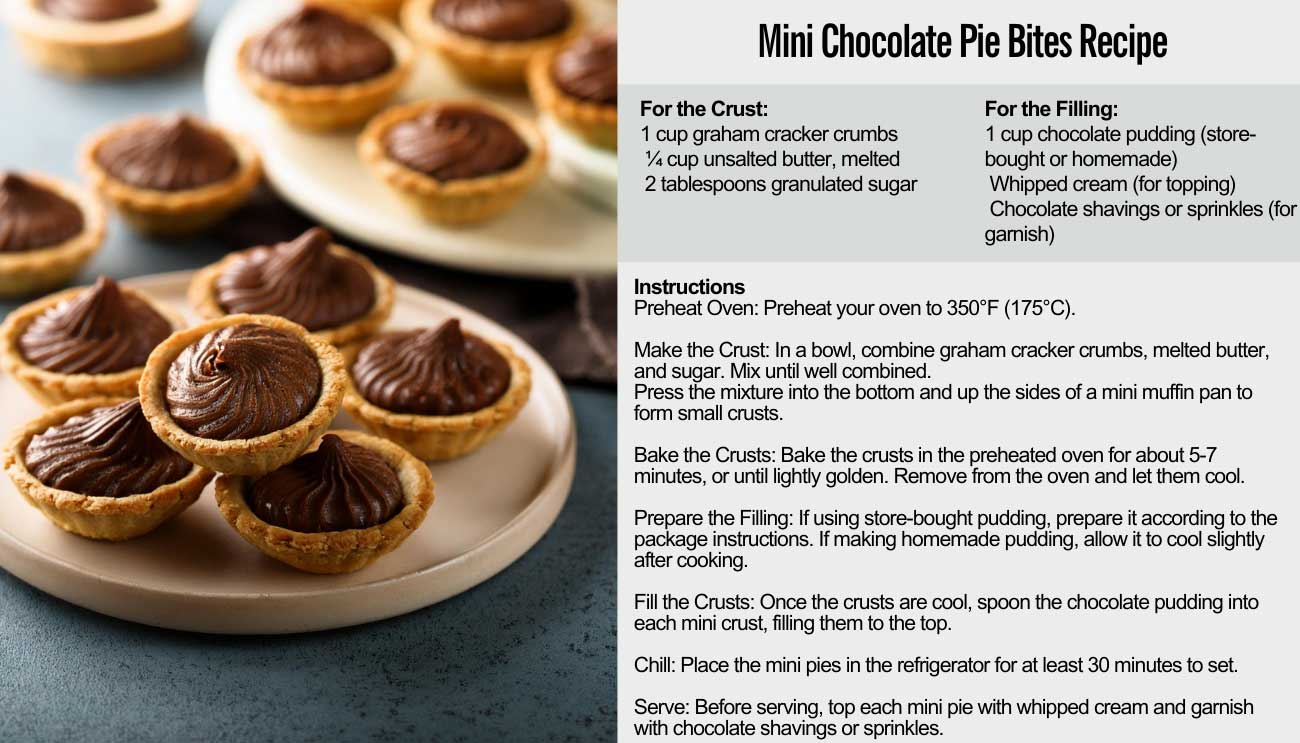 Recipe for Mini Chocolate Pie Bites
