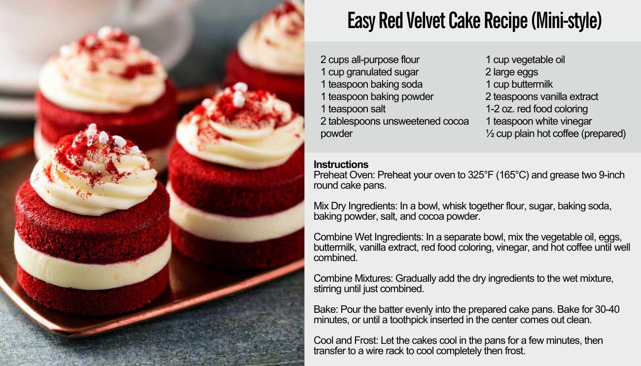   Easy Red Velvet Cake Recipe (Mini-style)